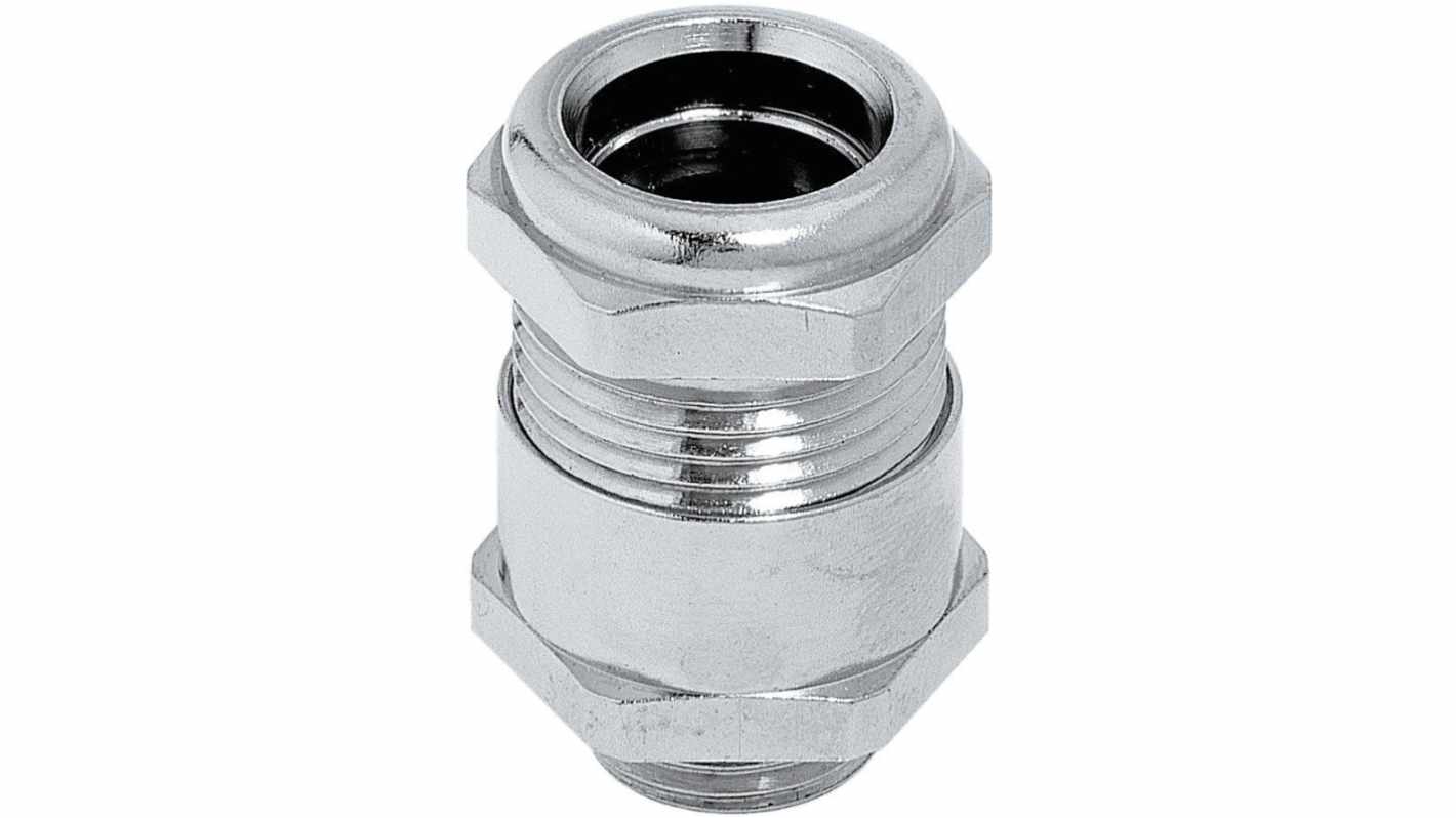 Lapp SKINDICHT Series Metallic Nickel Plated Brass Cable Gland, M12 Thread, 3mm min., 4.8mm max., IP68