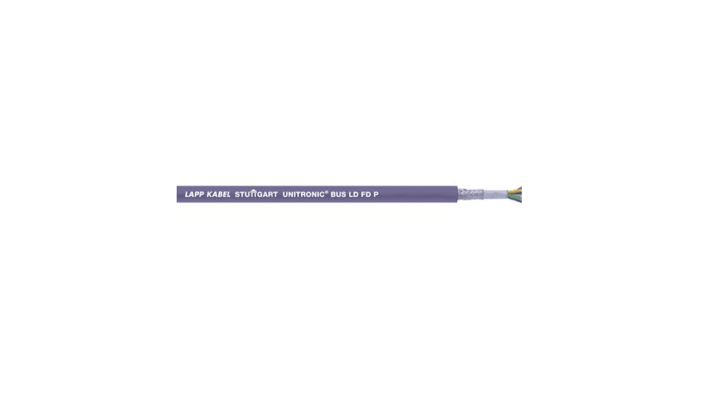 Lapp UNITRONIC BUS LD Datenkabel x 0,25 mm Violett, 100m, 24 AWG, Kupfergeflecht