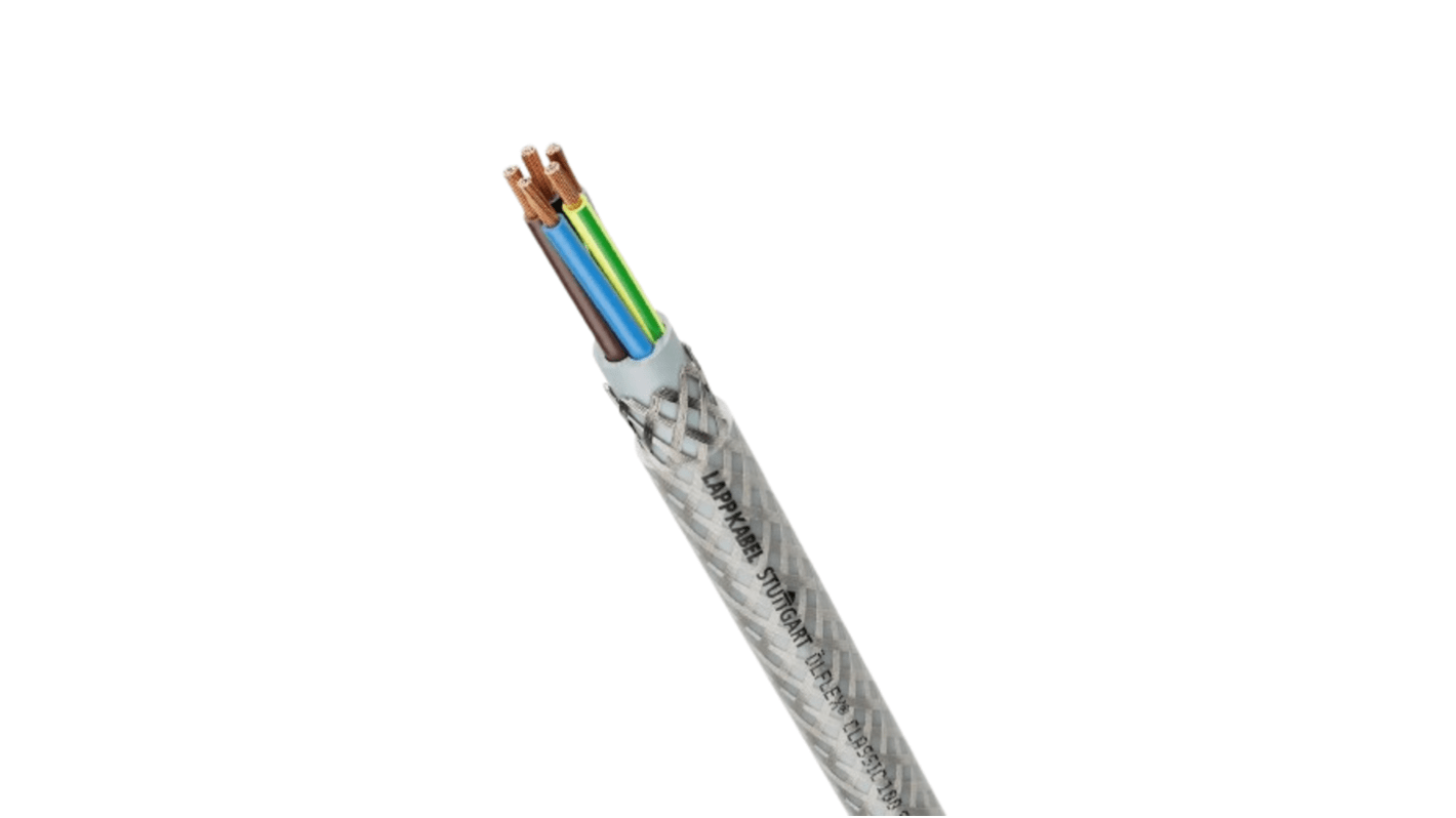 Lapp ÖLFLEX CLASSIC 100 SY Control Cable, 4 Cores, 1 mm², SY, Screened, 50m, Grey PVC Sheath, 17 AWG