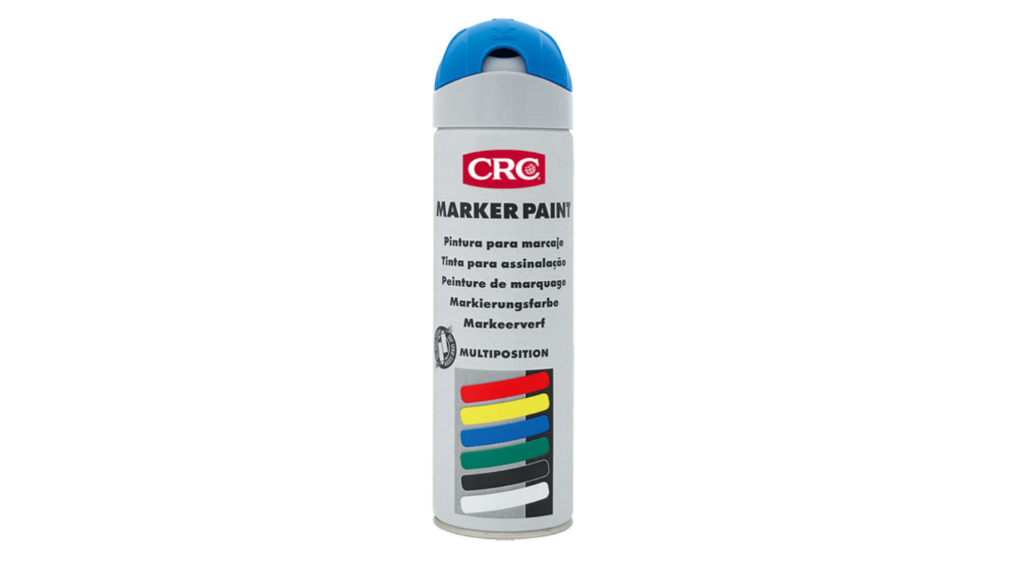CRC MARKER PAINT Sprühfarbe Blau Fluoreszent, 500ml, RAL 5017