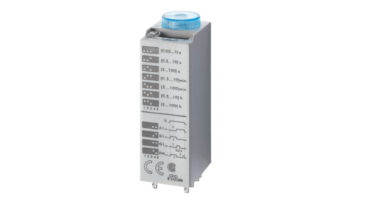 Finder 230 → 240V ac/dc Timer Relay, Multi-funktions timerfunktioner Snaplås-skinnemontering