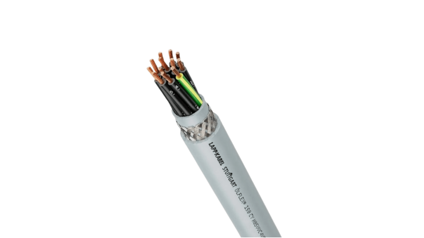 Lapp ÖLFLEX CLASSIC 150 CY Control Cable, 4 Cores, 1.5 mm², CY, Screened, 50m, Grey PVC Sheath, 16 AWG
