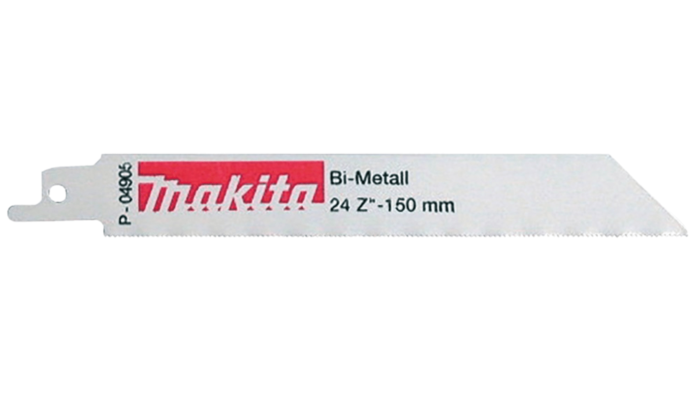 Makita, 24 Teeth Per Inch Metal 150mm Cutting Length Reciprocating Saw Blade, Pack of 5