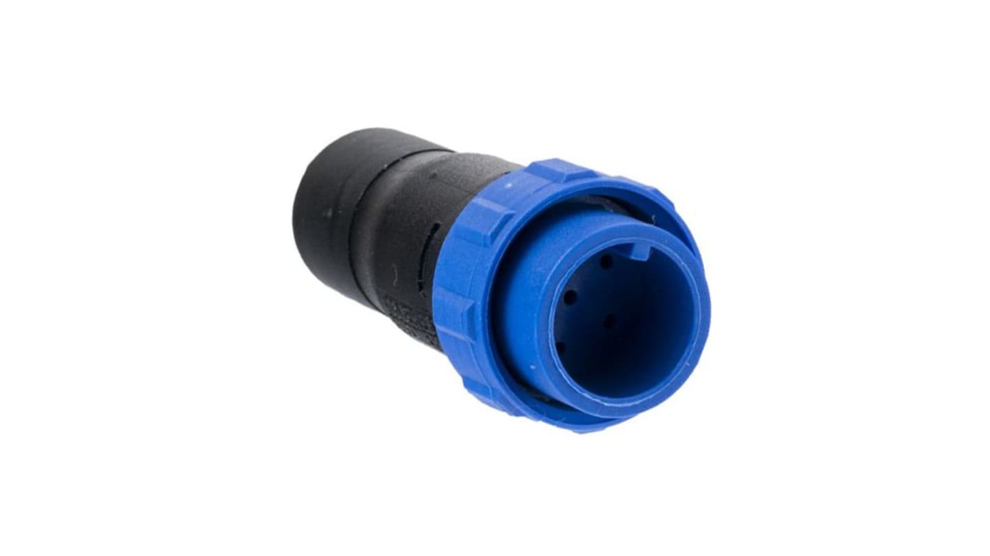 Bulgin 微型圆形连接器插头, 6芯, 电缆安装, 压接，焊接端接, 5.0A, 125.0V, IP68, Buccaneer 400系列
