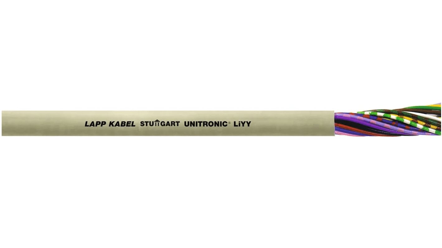 Lapp UNITRONIC LiYY Series Data Cable, 7 Cores, 0.14 mm², Unscreened, 26 AWG, 100m, LiYY Cable