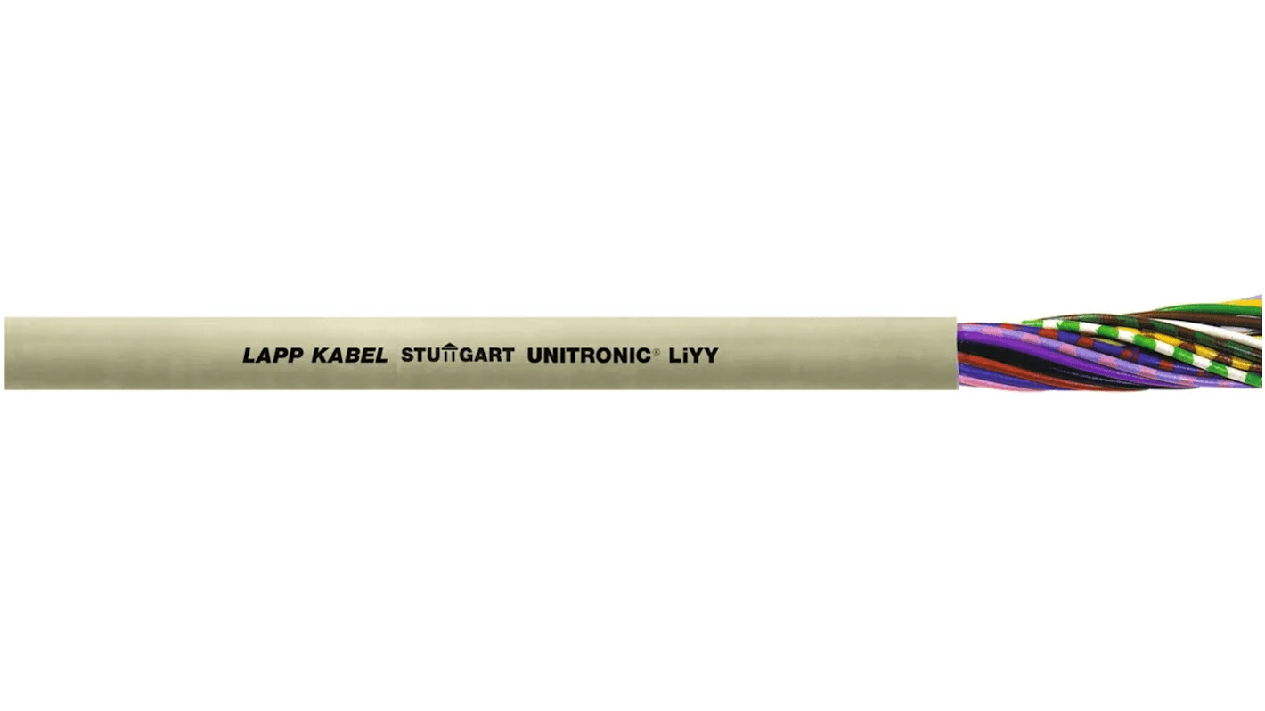 Lapp UNITRONIC LiYY Series, 7 Cores, 0.14 mm², Unscreened, 26 AWG, 100m, LiYY Cable