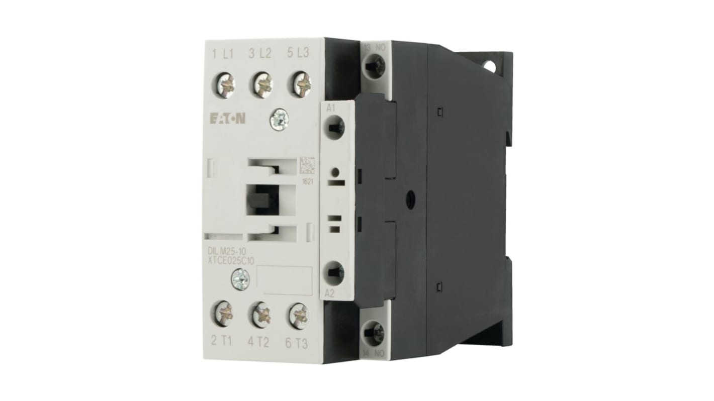 Eaton xStart DILM Contactor, 400 V ac Coil, 3-Pole, 25 A, 11 kW, 1N/O, 400 V ac