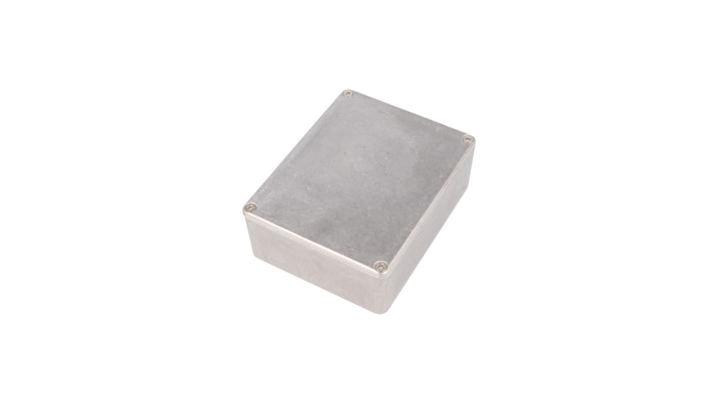 Caja Hammond de Aluminio Presofundido Natural, 125 x 125 x 79mm, IP65, Apantallada