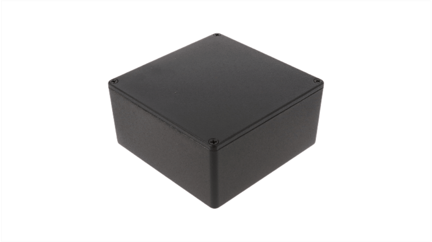 Hammond 1590 Aluminium Gehäuse 1590 Schwarz Außenmaß 119.5 x 119.5 x 55mm IP54