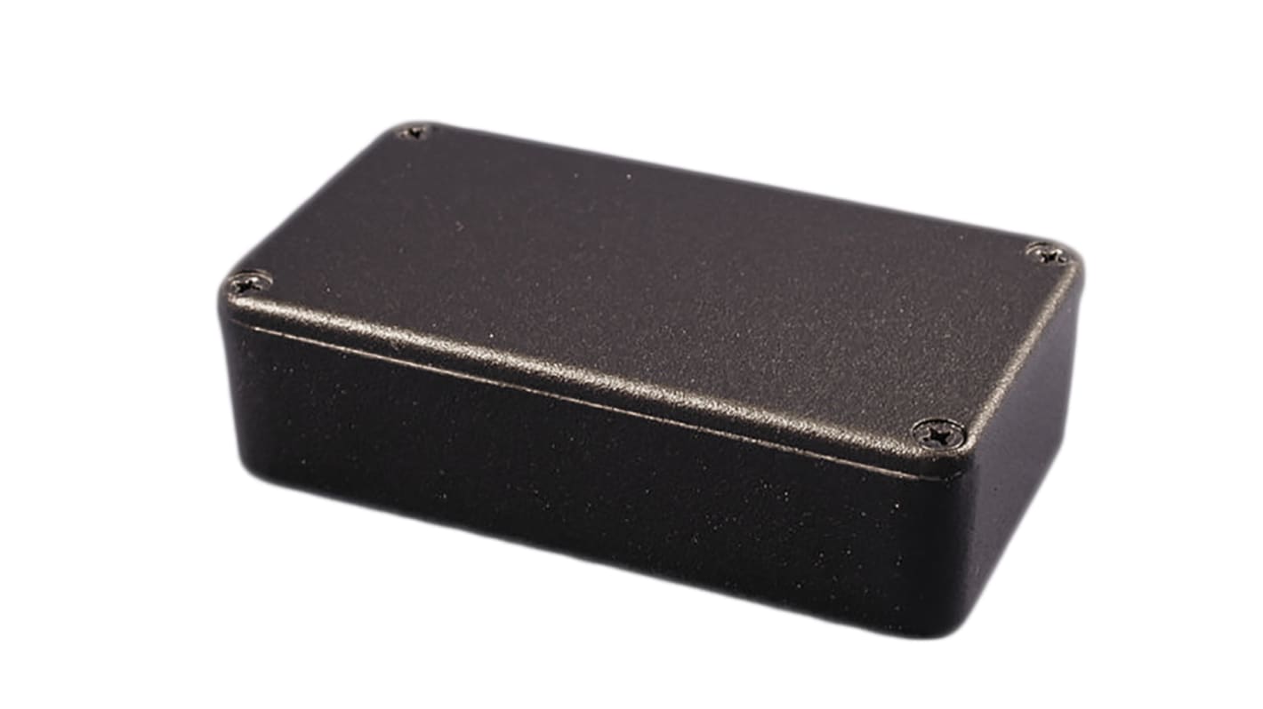 Hammond 1590 Series Black Die Cast Aluminium Enclosure, IP54, Black Lid, 188 x 188 x 67mm