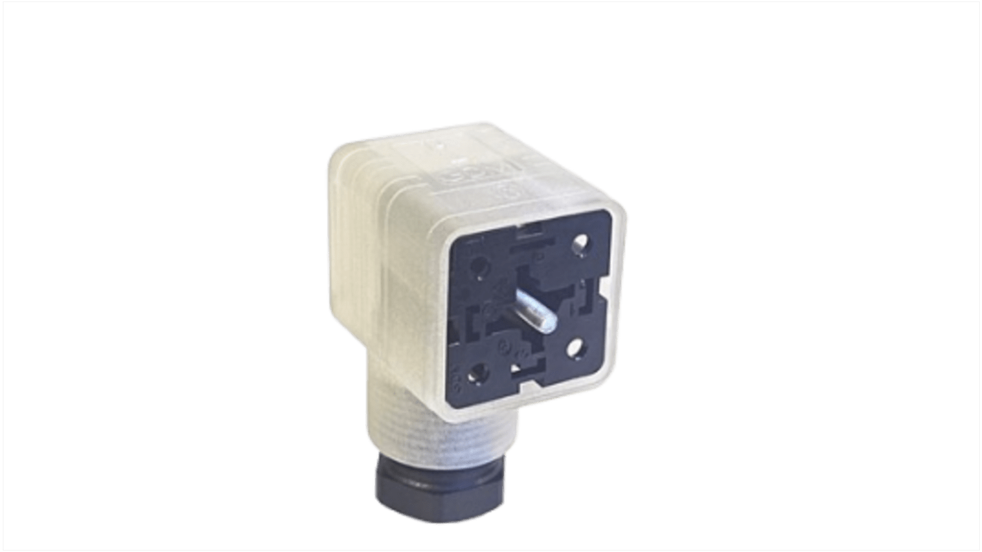 Hirschmann GDML 2P+E DIN 43650 A, Female Solenoid Valve Connector with Indicator Light, 120 V Voltage