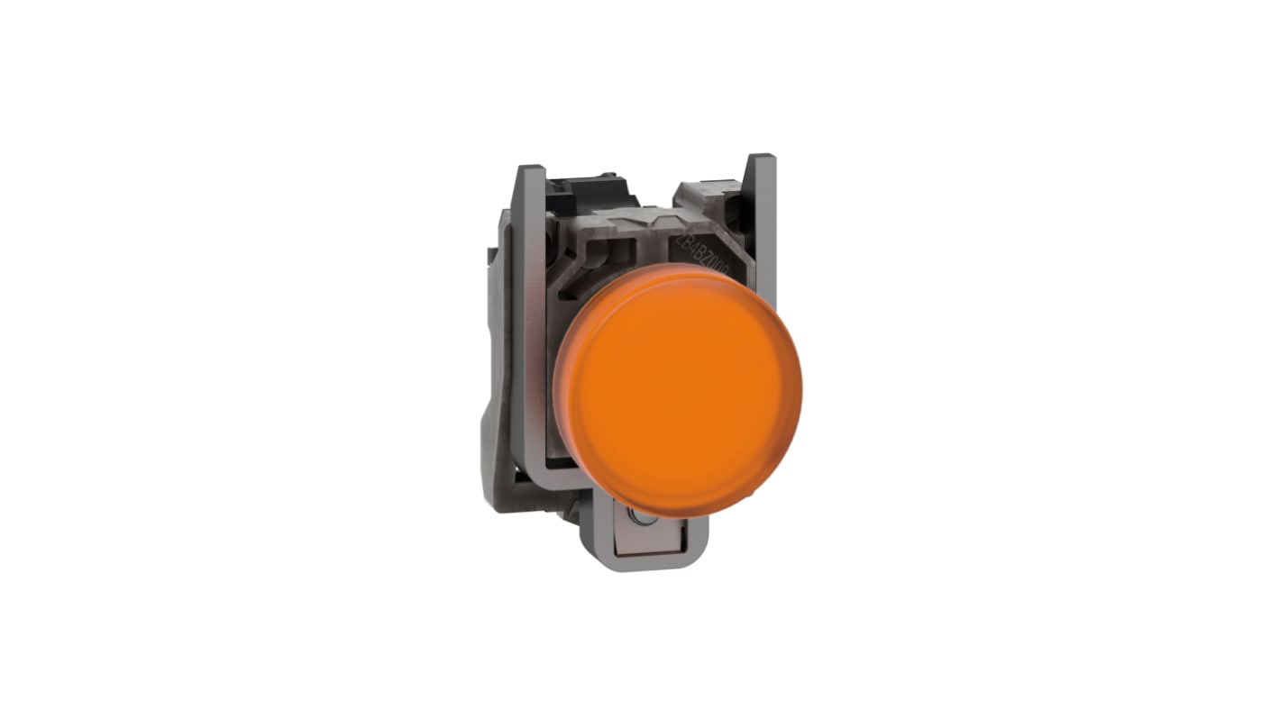 Schneider Electric, Harmony XB4, Panel Mount Orange Universal LED Pilot Light, 22mm Cutout, IP66, IP67, IP69(IP69K),