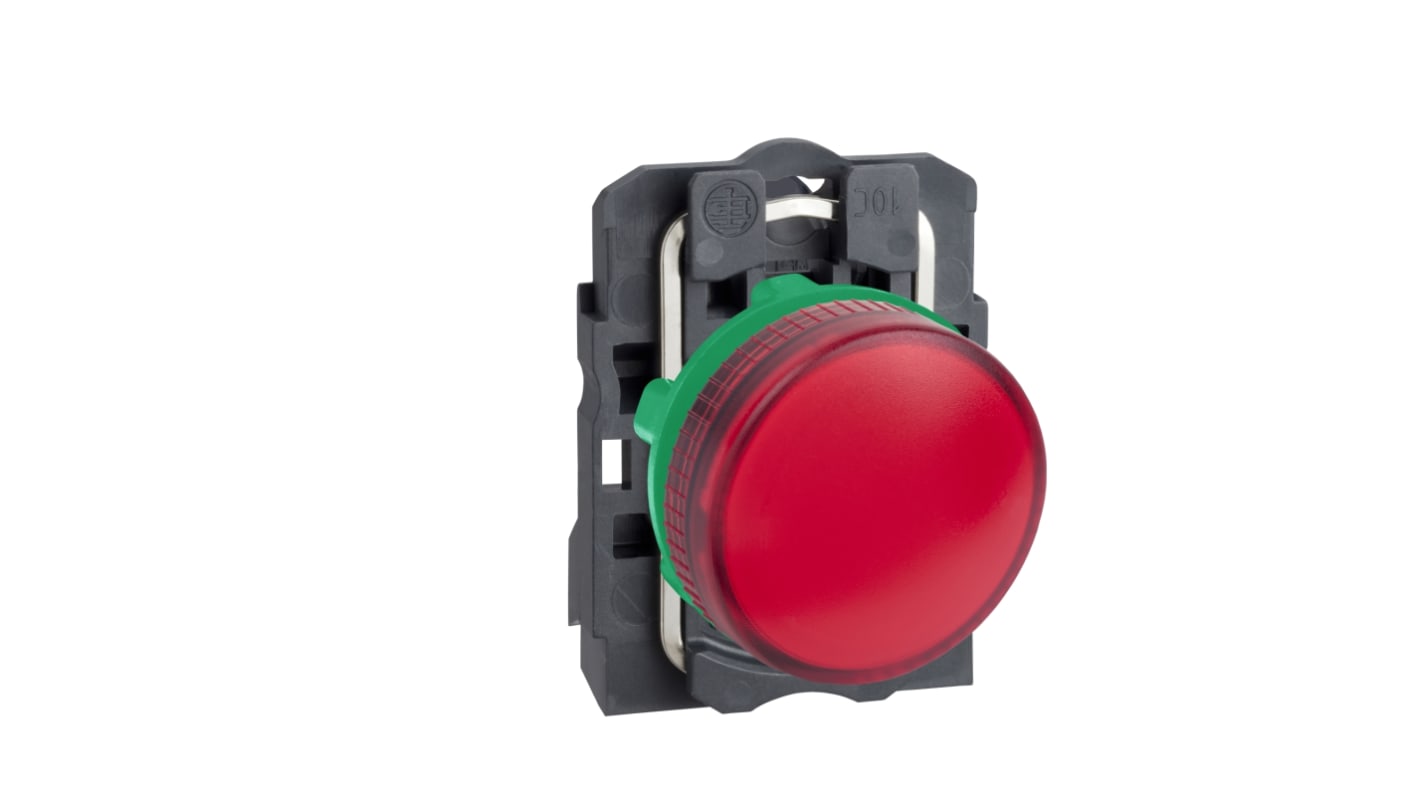 Schneider Electric, Harmony XB5, Panel Mount Red Pilot Light, 22mm Cutout, IP66, IP67, Round, 250V