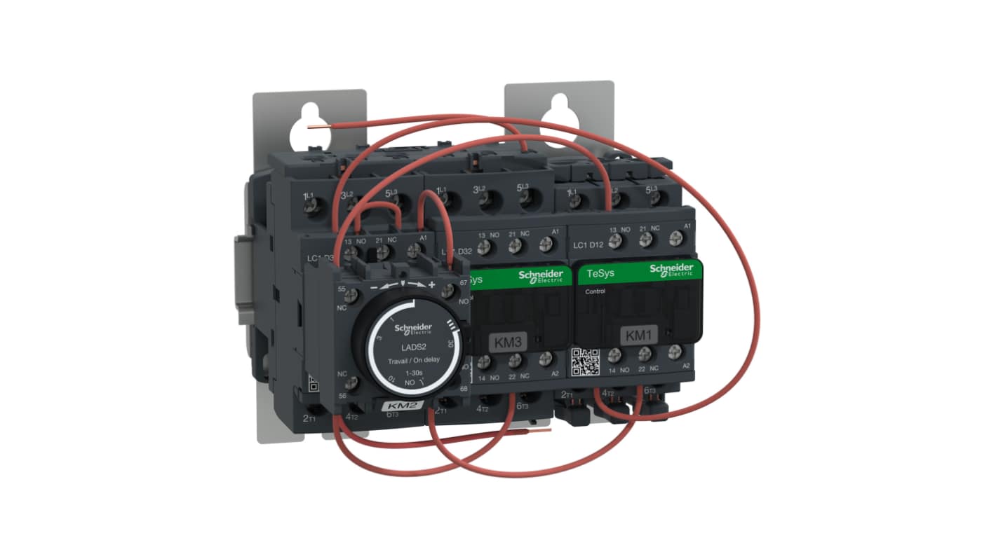 Schneider Electric TeSys Star Delta Starter, Star Delta, 30 kW, 24 V ac