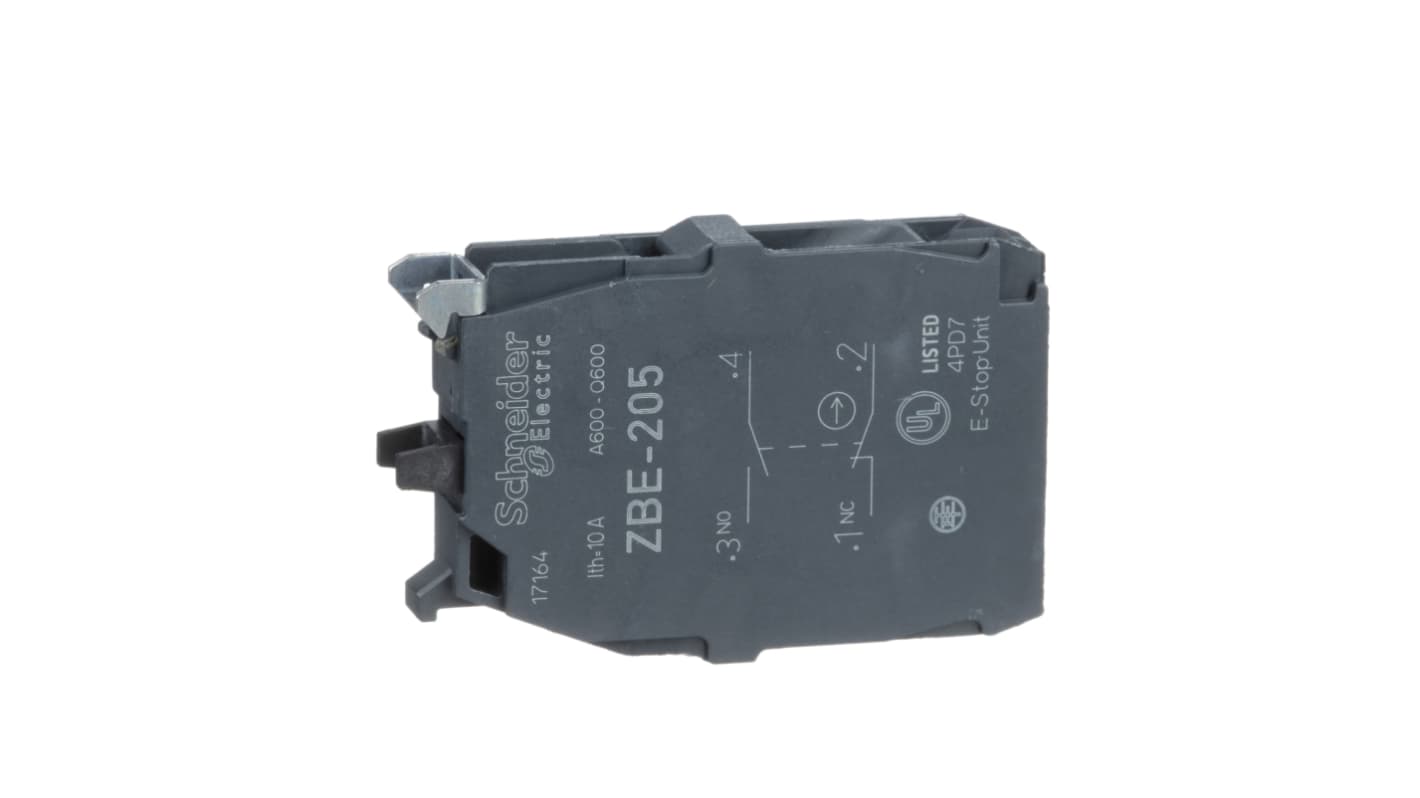 Schneider Electric Harmony XB Series Contact Block, 1NO + 1NC