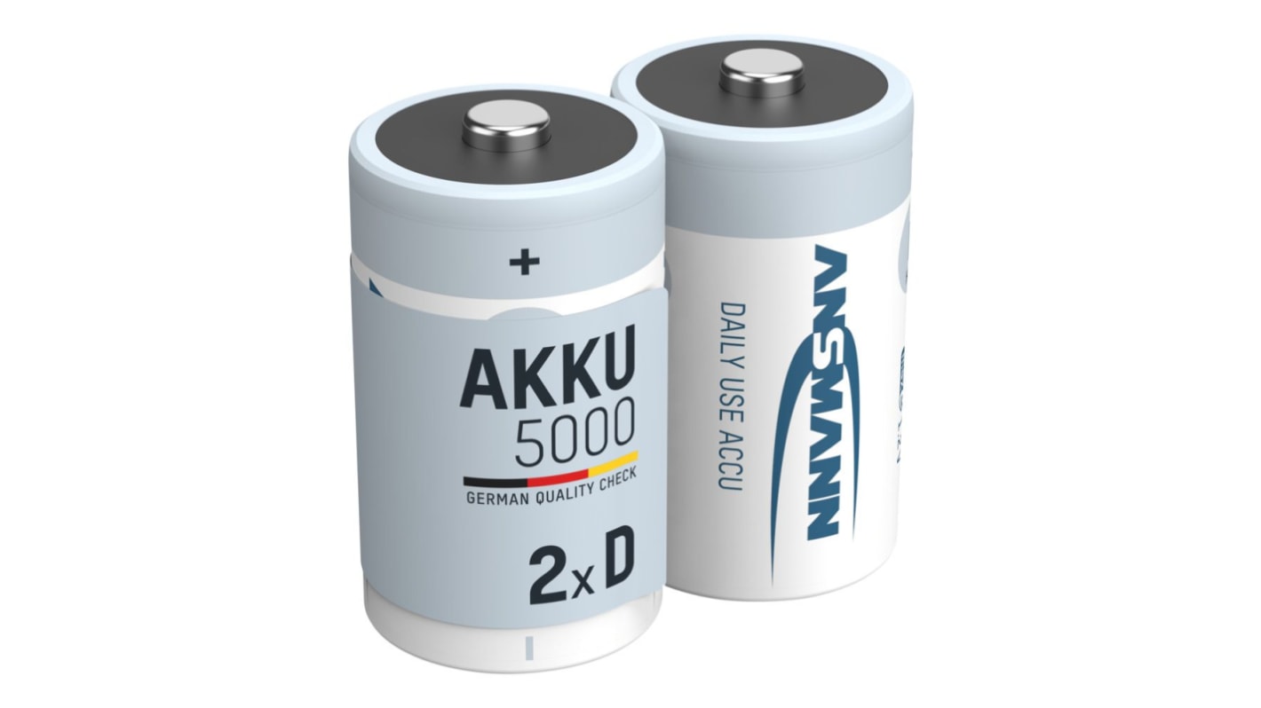 Ansmann MaxE Ansmann NiMH Rechargeable D Batteries, 5Ah