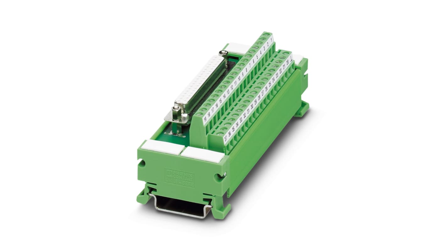 Phoenix Contact UM Series 37-Contact Female Interface Module, D-sub Connector, DIN Rail Mount, 2.5A