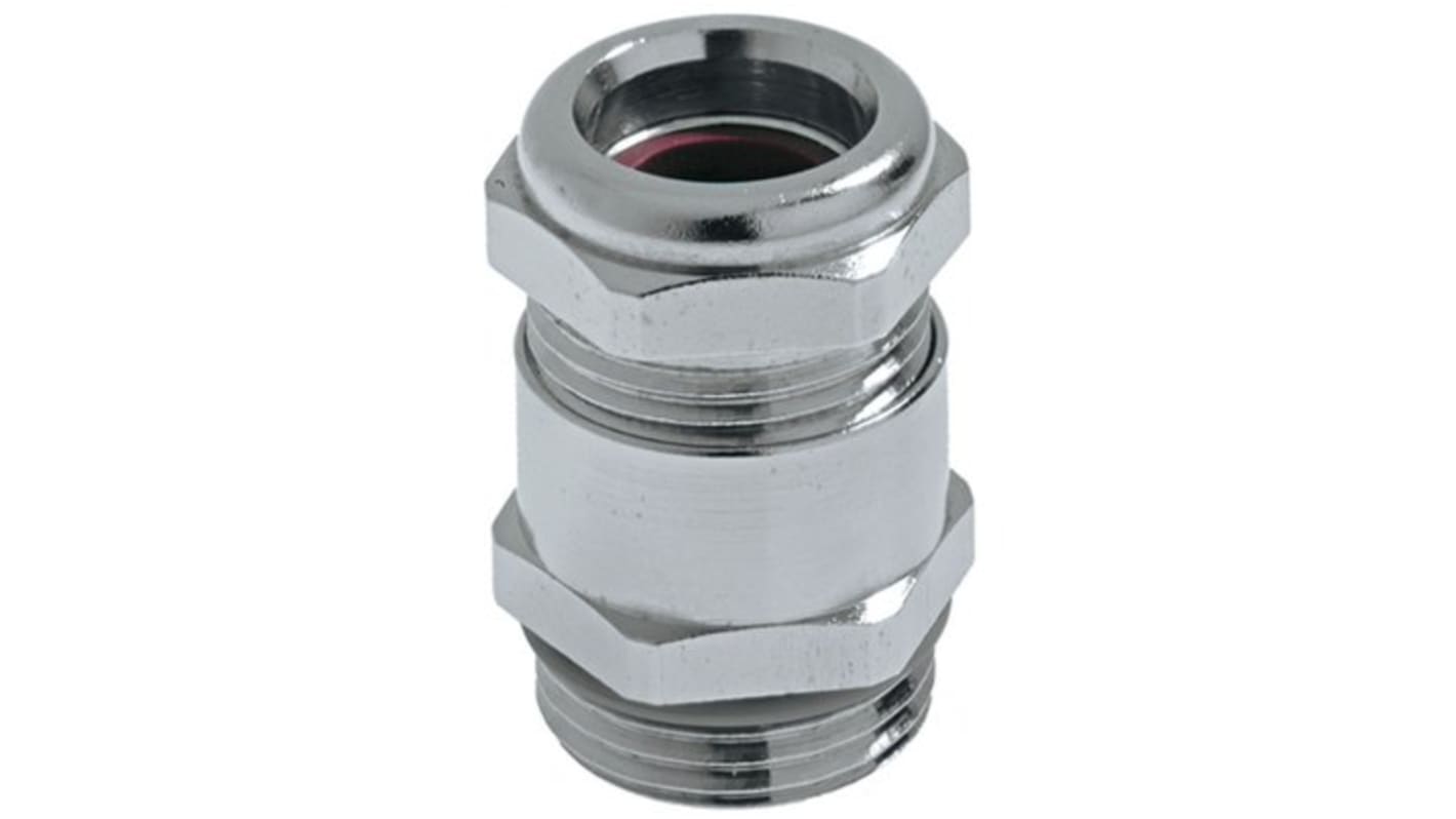 Lapp 52 Series Nickel Plated Brass Cable Gland Kit, M20 Thread, 8.5mm Min, 10.8mm Max, IP68