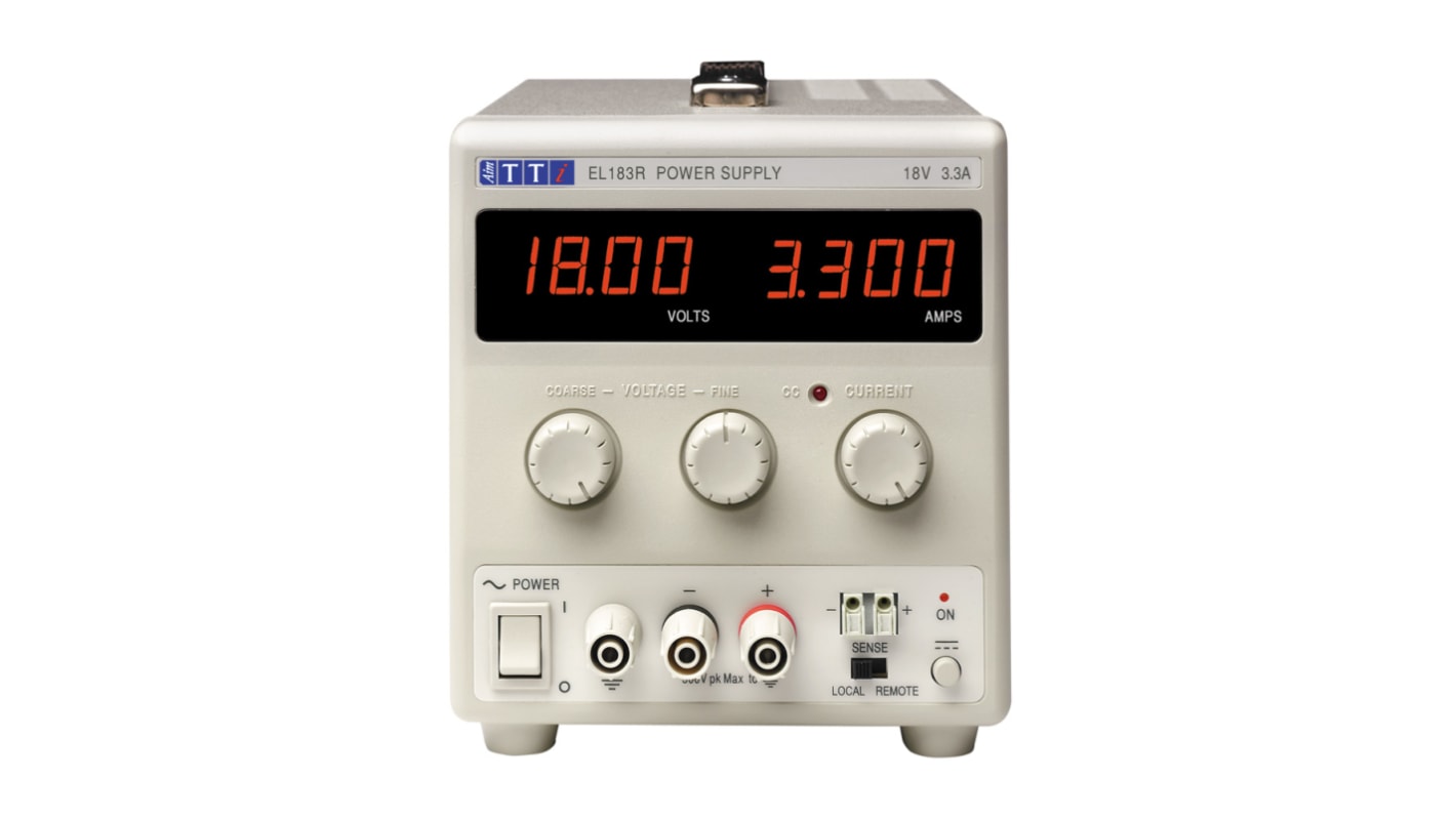 Aim-TTi EL-R Series Digital Bench Power Supply, 0 → 18V, 0 → 3.3A, 1-Output, 60W