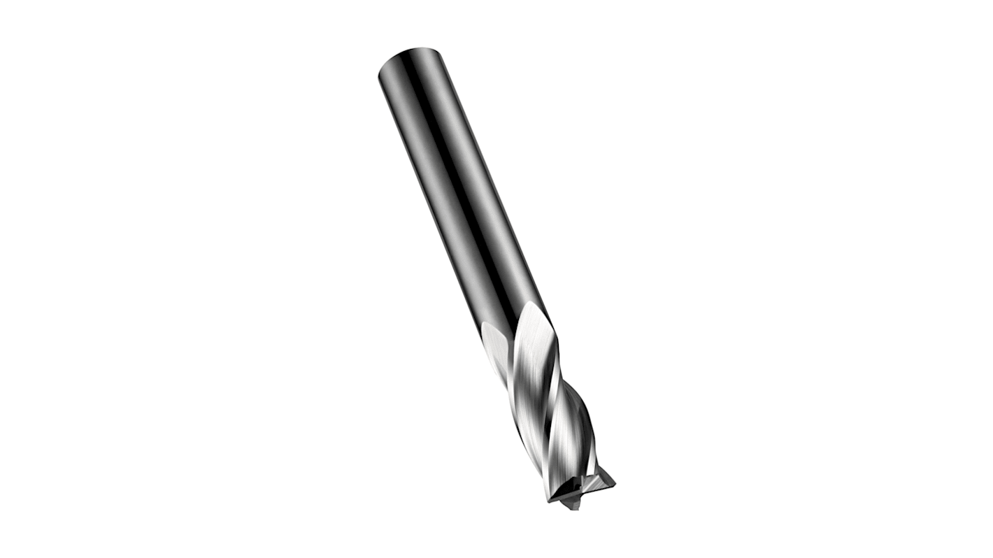 Dormer End Mill, 2mm Cutter, Solid Carbide, 3 mm Shank, 6mm Cut