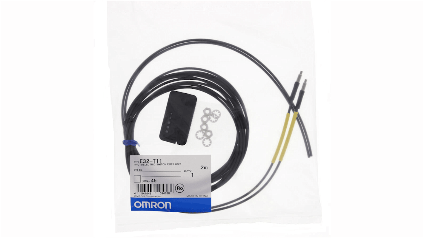 Omron Plastic Fibre Optic Sensor 180 (Super High Speed Mode) mm, 450 (High Speed Mode) mm, 680 (Standard Mode) mm, 900