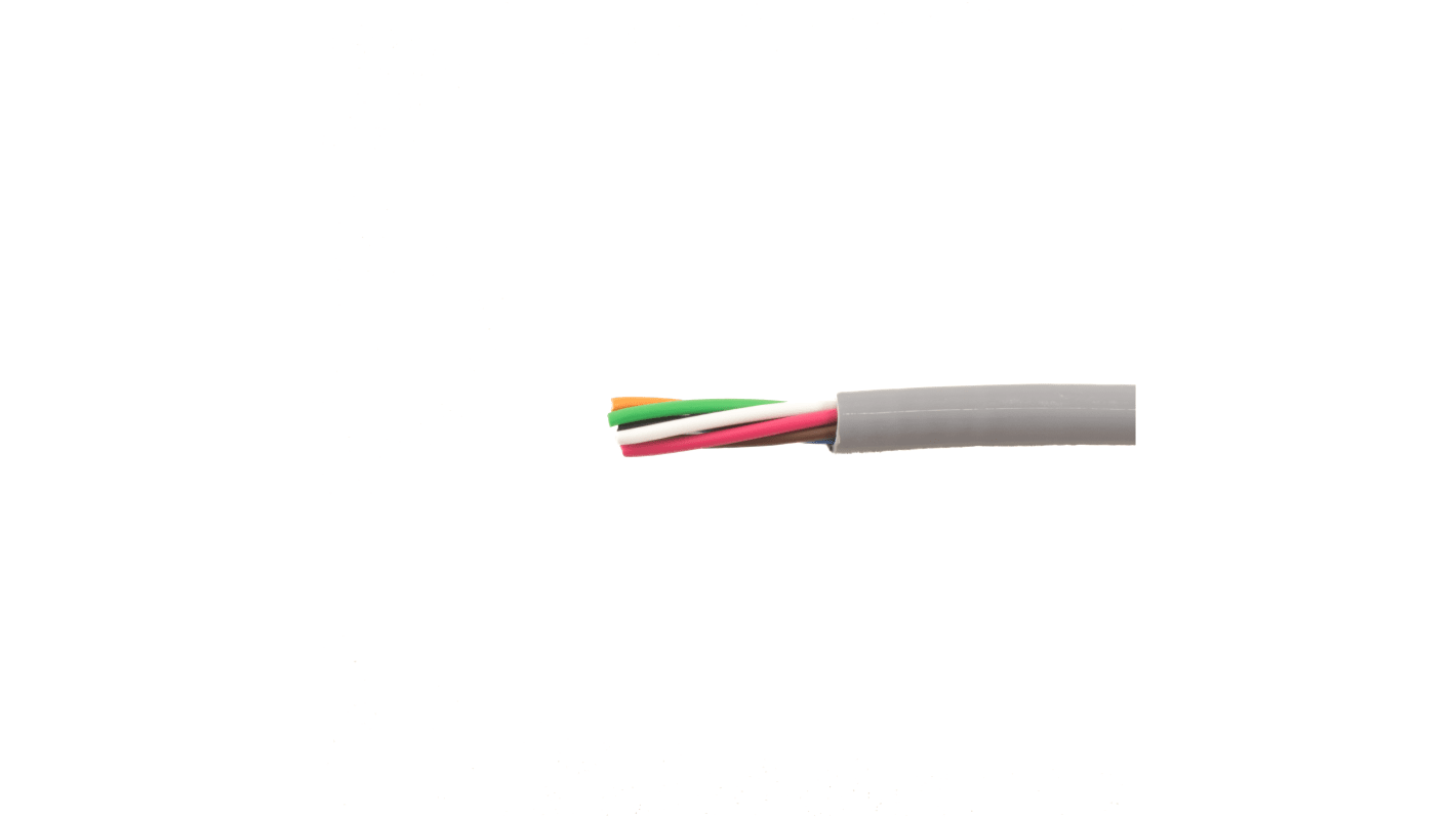 Alpha Wire Alpha Essentials LSZH Communication & Control Series Data Cable, 5 Cores, 0.35 mm², Unscreened, 22 AWG, 30m,