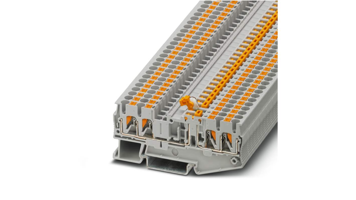 Phoenix Contact 3210172 PT 2.5-QUATTRO-MT Series Grey, 0.14 → 4mm², Single-Level, Push In Termination