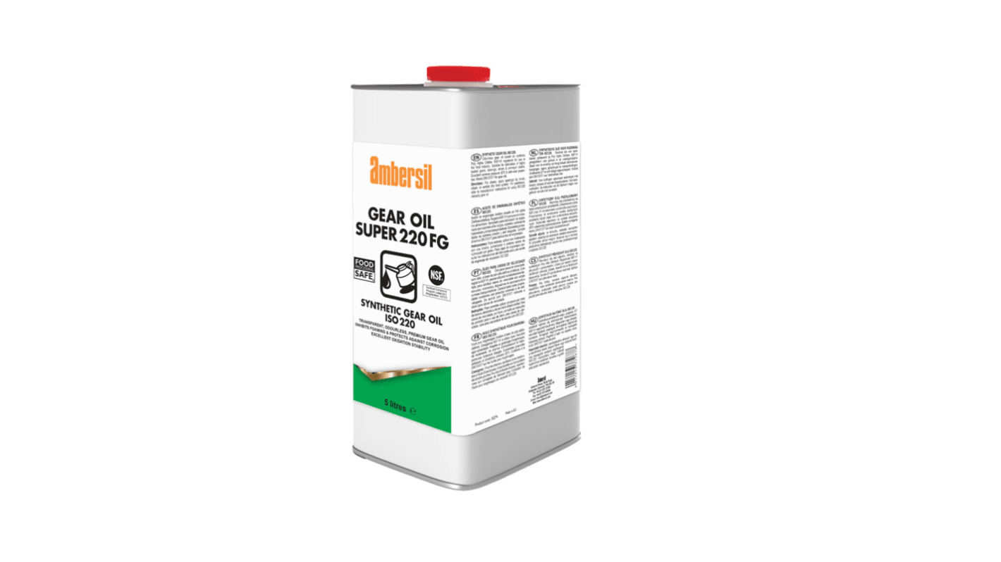 Ambersil 5 L Gear Oil Super 2000 FG Oil and Light Lubricating Oil for Industrial Machinery