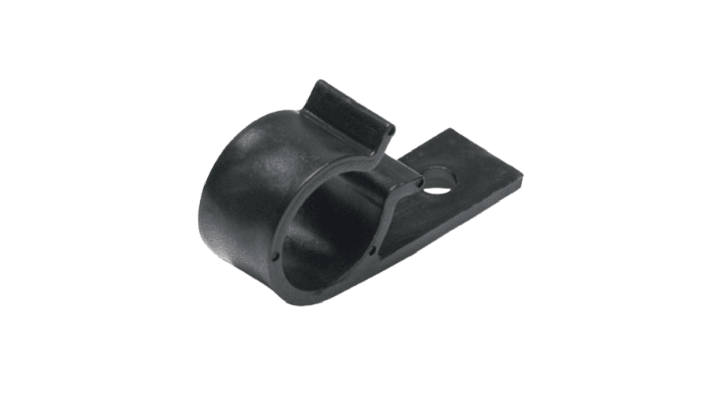HellermannTyton Black Polyacetal D Clip, 10mm Max. Bundle