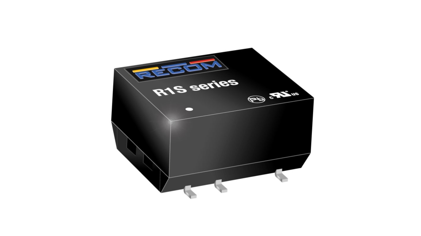 Recom R1S DC/DC-Wandler 1W 3,3 V dc IN, 5V dc OUT / 200mA Oberflächenmontage 1kV dc isoliert