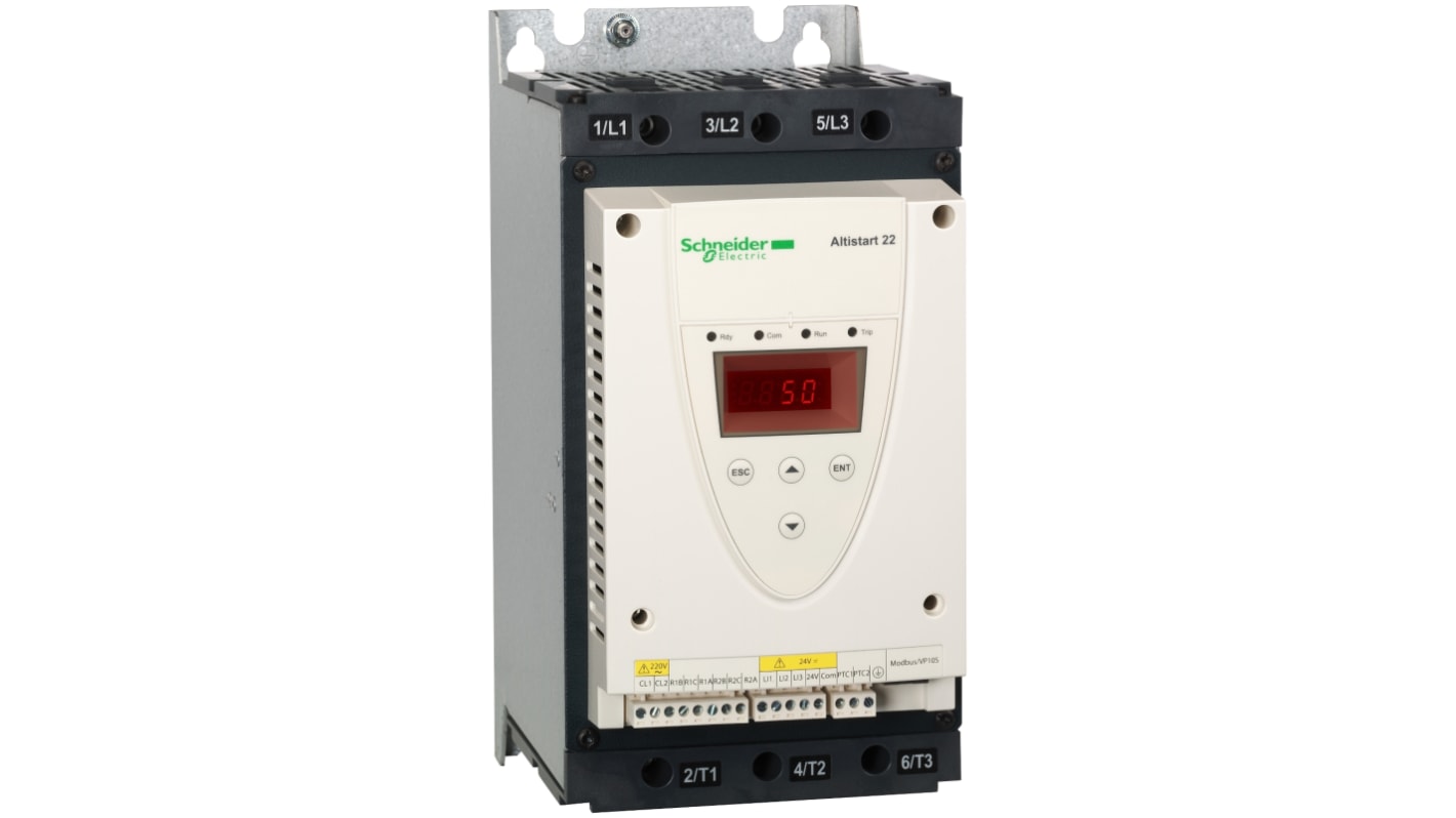 Schneider Electric Altistart 22 Soft Starter, , 37 kW, 3 Phase, IP20