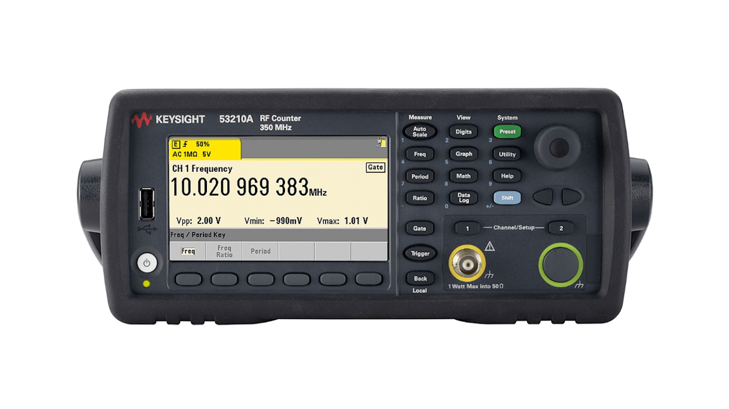 Contador de frecuencia Keysight Technologies 53210A, máx. 350MHZ, mín 1 (DC) MHz, resolución 10 dígitos 53210 A