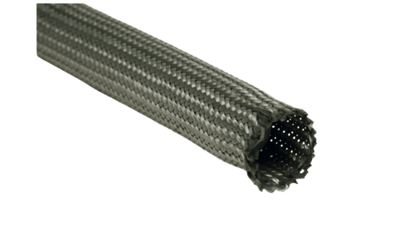 HellermannTyton Helagaine Kabelschlauch Grün PMPI für Kabel-Ø 4mm bis 8mm, Länge 100m Umflochten Dehnbar