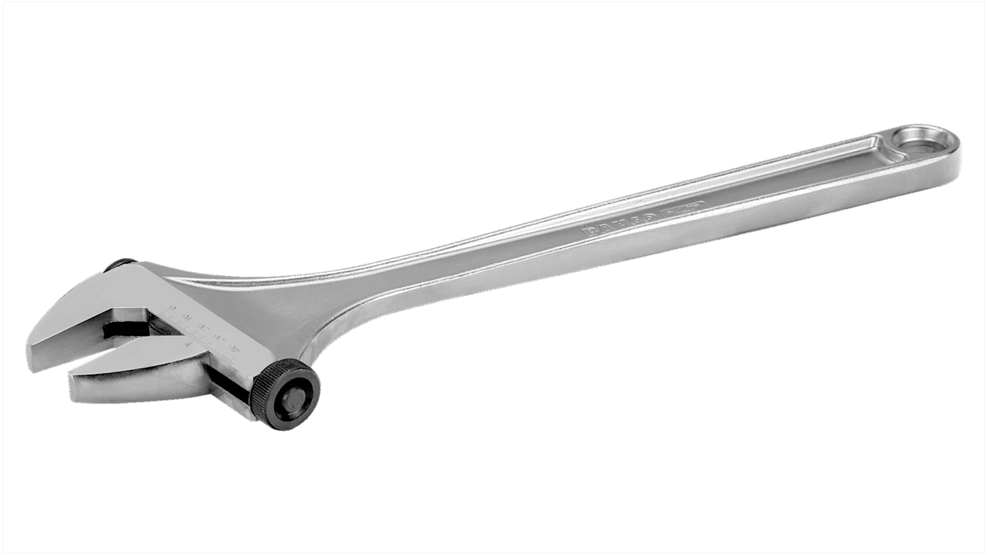 Bahco Adjustable Spanner, 500 mm Overall, 62mm Jaw Capacity, Metal Handle