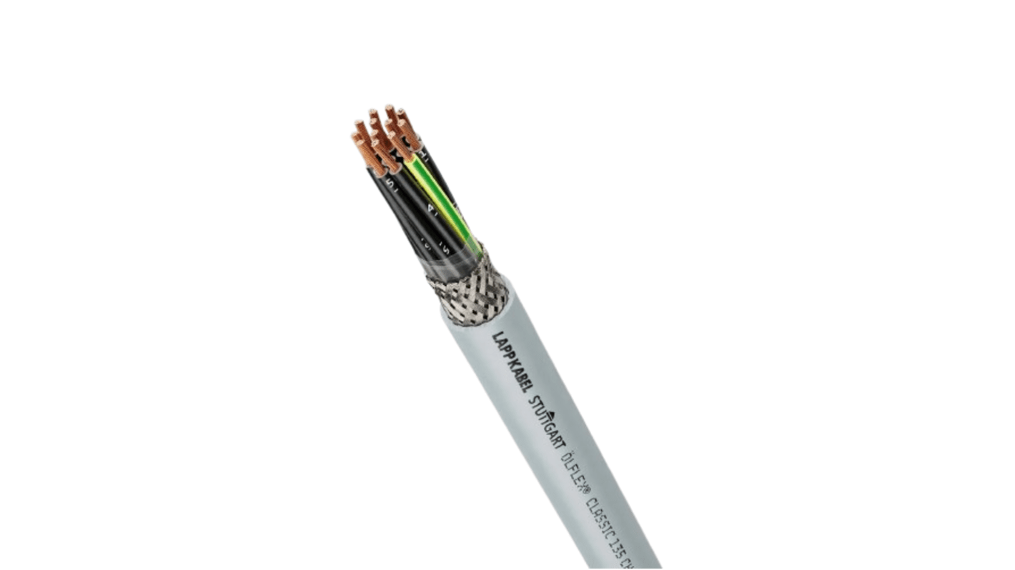 Lapp ÖLFLEX CLASSIC 135 CH Control Cable, 5 Cores, 2.5 mm², Screened, 50m, Grey LSZH Sheath, 13 AWG