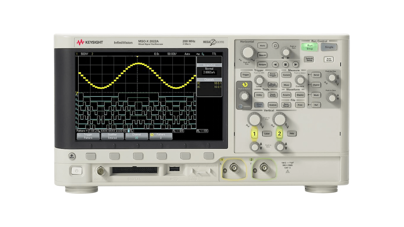 Keysight Technologies DSOX2002A InfiniiVision 2000 X Series, 70MHz Bench Oscilloscope, 2 Analogue Channels