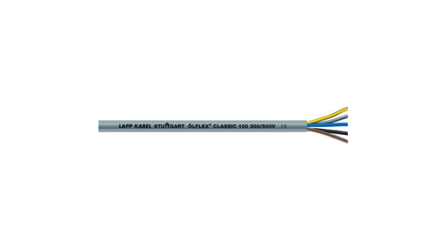 Lapp ÖLFLEX CLASSIC 100 Control Cable, 12 Cores, 0.75 mm², YY, Unscreened, 50m, Grey PVC Sheath, 18 AWG