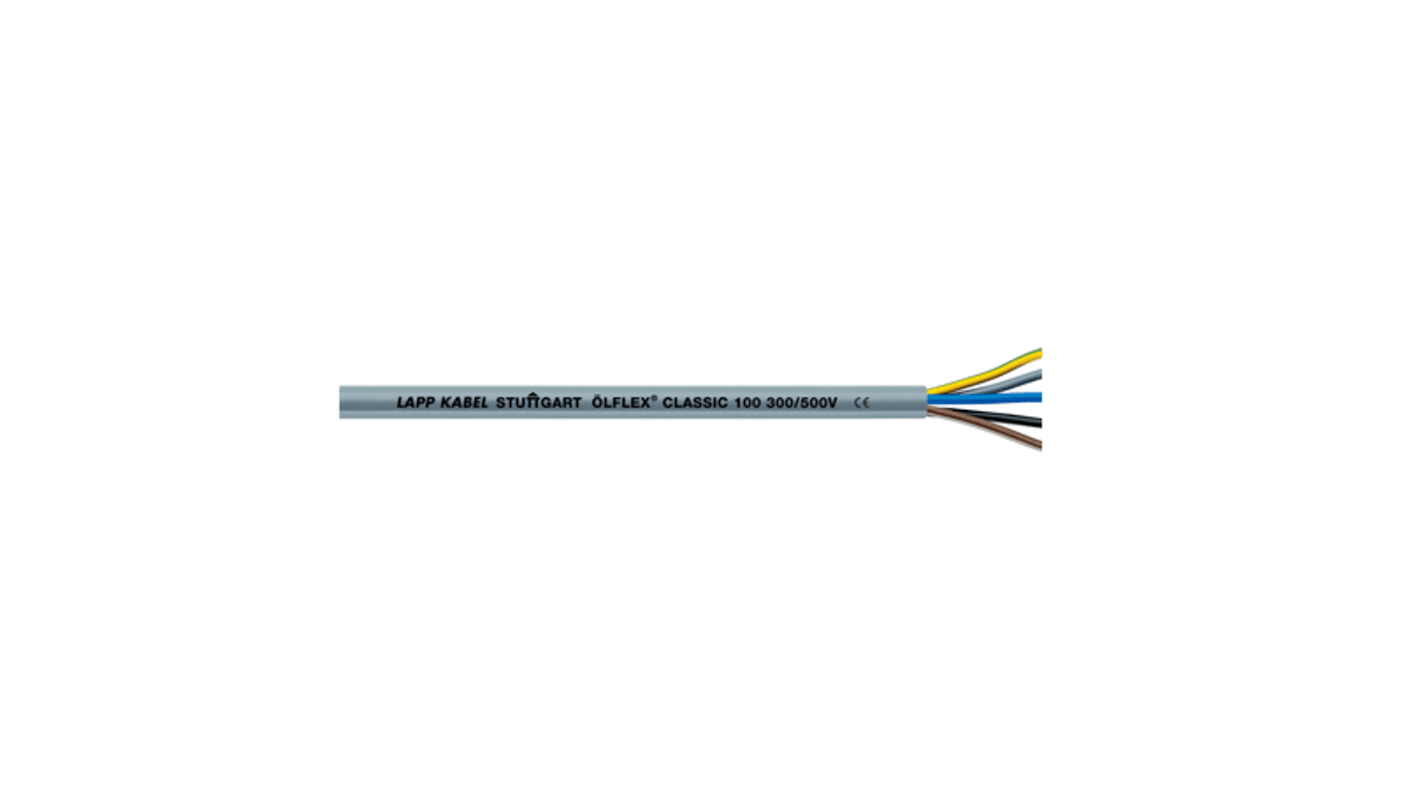 Lapp ÖLFLEX CLASSIC 100 YY Steuerkabel, 3-adrig x 1 mm² Grau / 15 A, 50m, 17 AWG