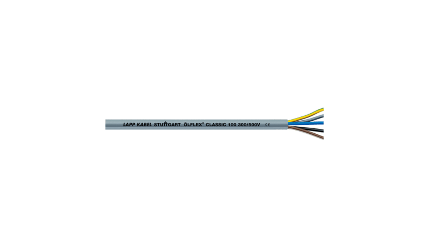 Lapp ÖLFLEX CLASSIC 100 Control Cable, 3 Cores, 1 mm², YY, Unscreened, 50m, Grey PVC Sheath, 17 AWG