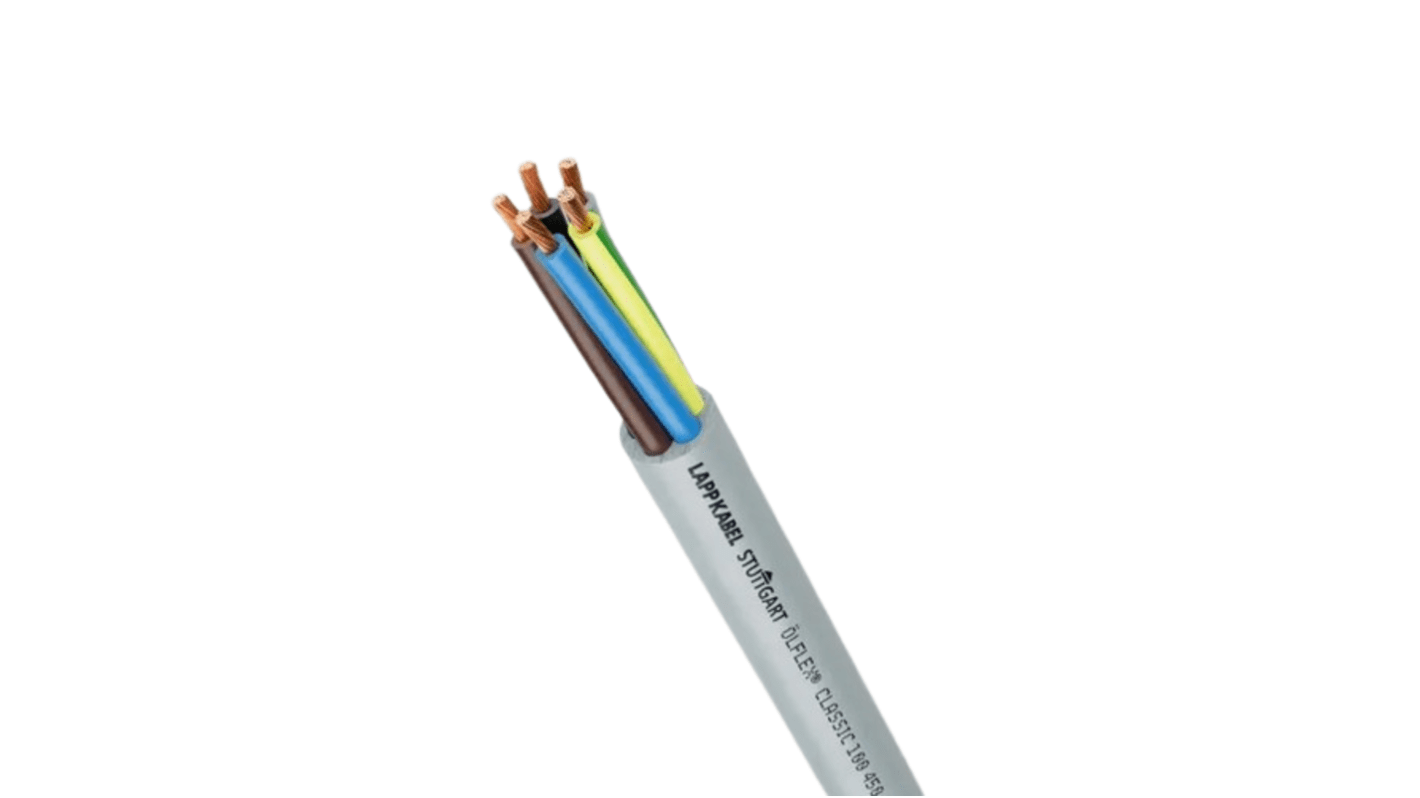 Lapp ÖLFLEX CLASSIC 100 Control Cable, 3 Cores, 2.5 mm², YY, Unscreened, 50m, Grey PVC Sheath, 13 AWG