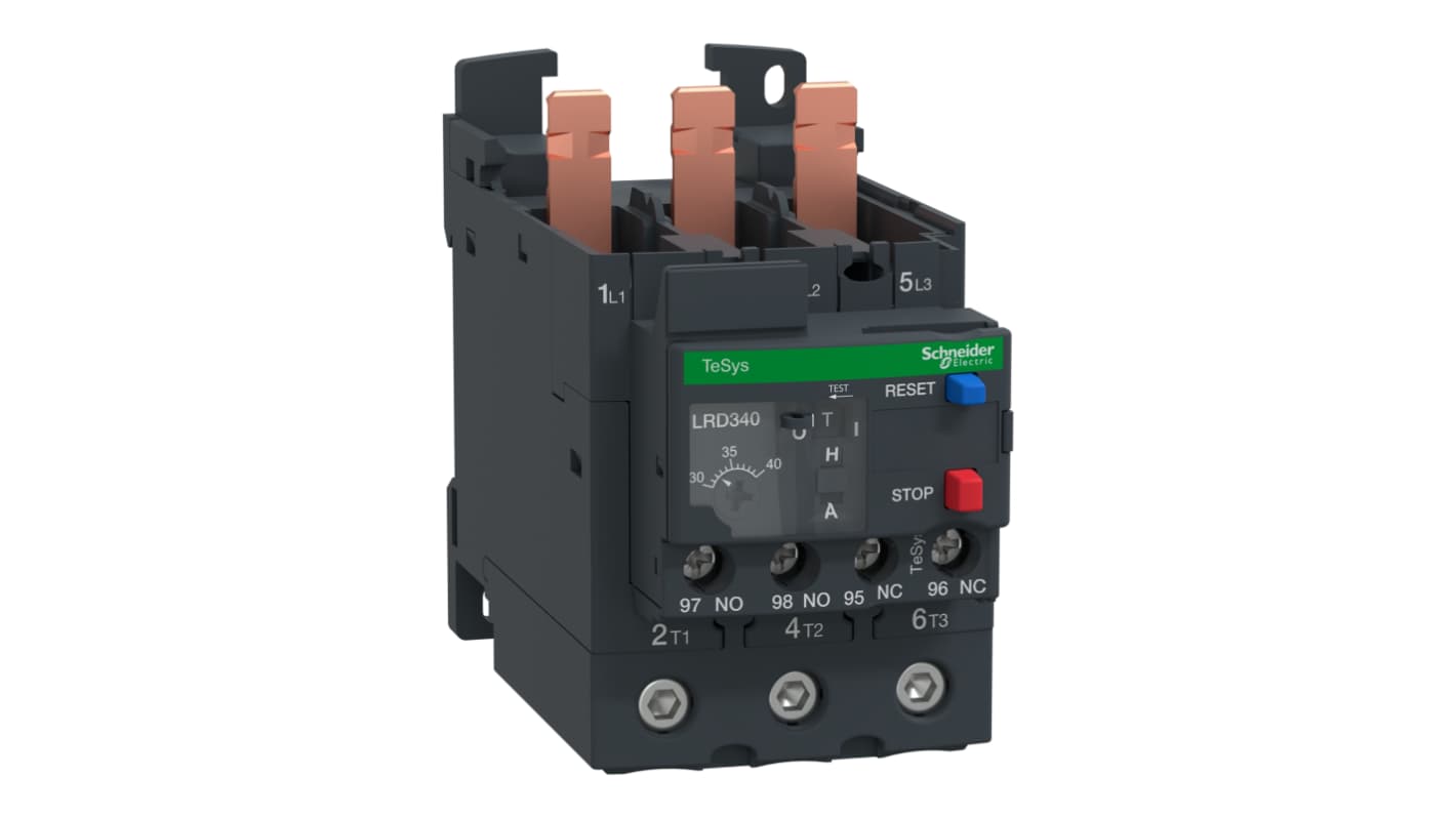 Schneider Electric LRD Thermal Overload Relay 1NO + 1NC, 30 → 40 A F.L.C, 40 A Contact Rating, TeSys D