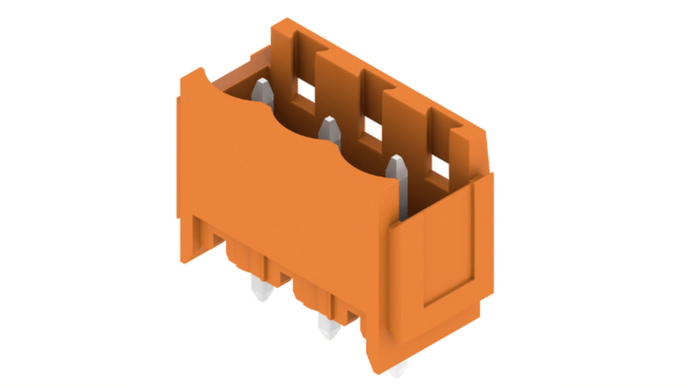 Weidmuller, 5.08mm Pitch, OMNIMATE SL, 3 Way, , Pluggable Terminal Block, Header, Through Hole, Solder Termination,