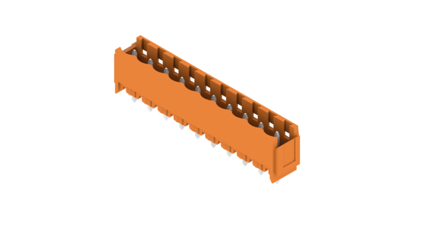 Weidmuller, 5.08mm Pitch, OMNIMATE SL, 10 Way, , Pluggable Terminal Block, Header, Through Hole, Solder Termination,