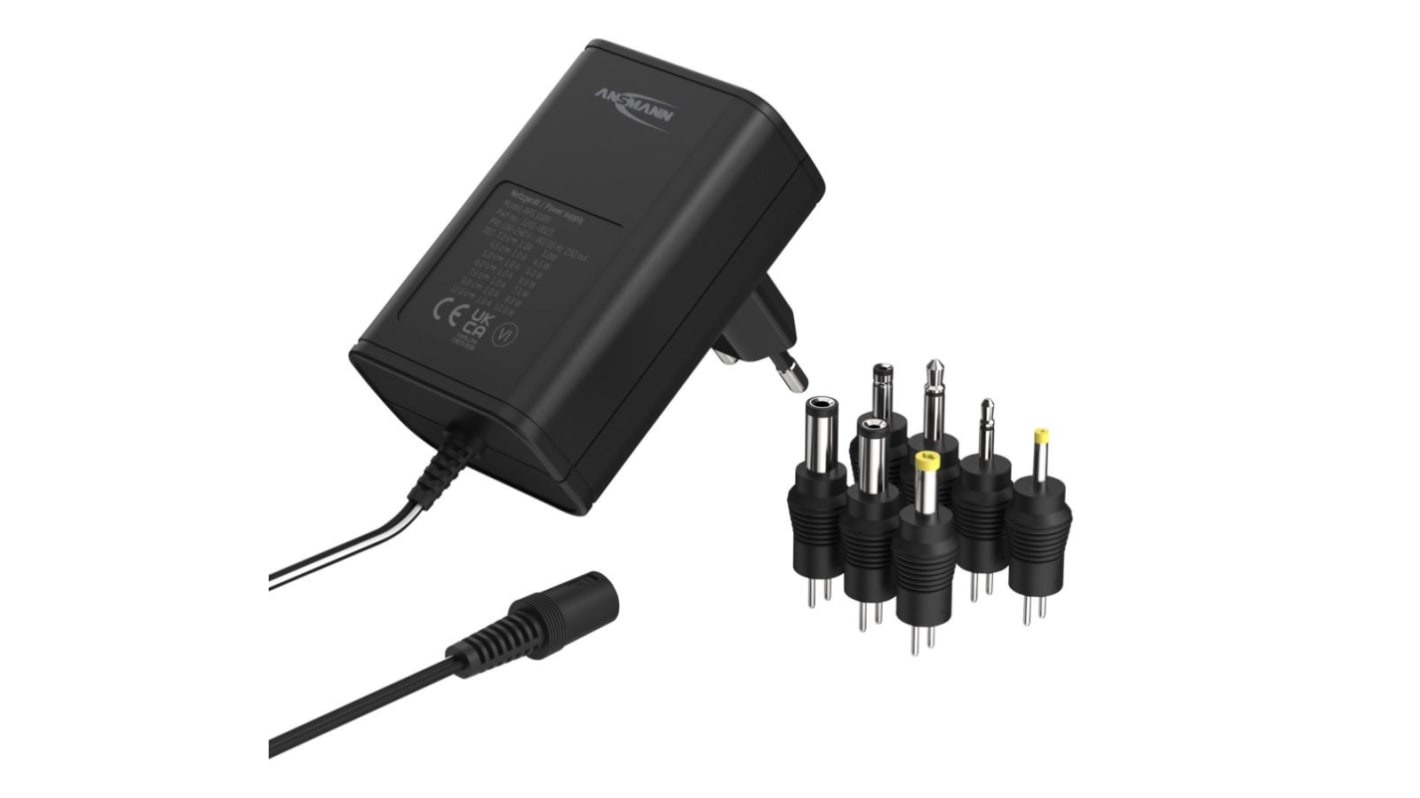 Adaptador AC/DC Ansmann 100V ac, 3V dc, 1 salida, Adaptador ac/dc, 1A, 12W, Tipo C Regulable