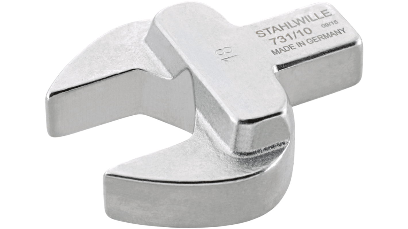 STAHLWILLE 731/10 Series Open Ended Insert Spanner Head, 17 mm, 9 x 12mm Insert, Chrome Finish