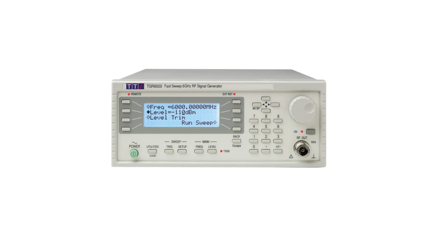 Aim-TTi TGR6000 HF-Signalgenerator 10MHz → 6GHz, Auflösung 10Hz, GPIB, LAN, RS232, USB