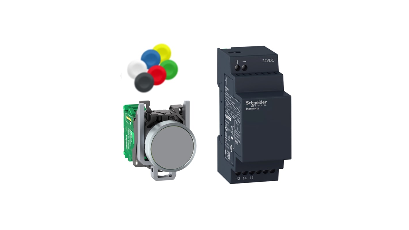 Schneider Electric Harmony XB5R Series Push Button, Panel Mount, 22mm Cutout