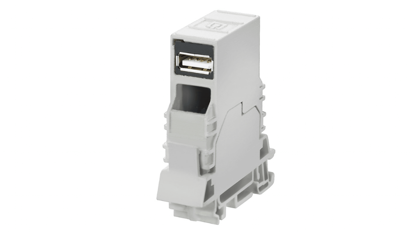 Weidmuller 2-Contact Interface Module, USB Connector, DIN Rail Mount