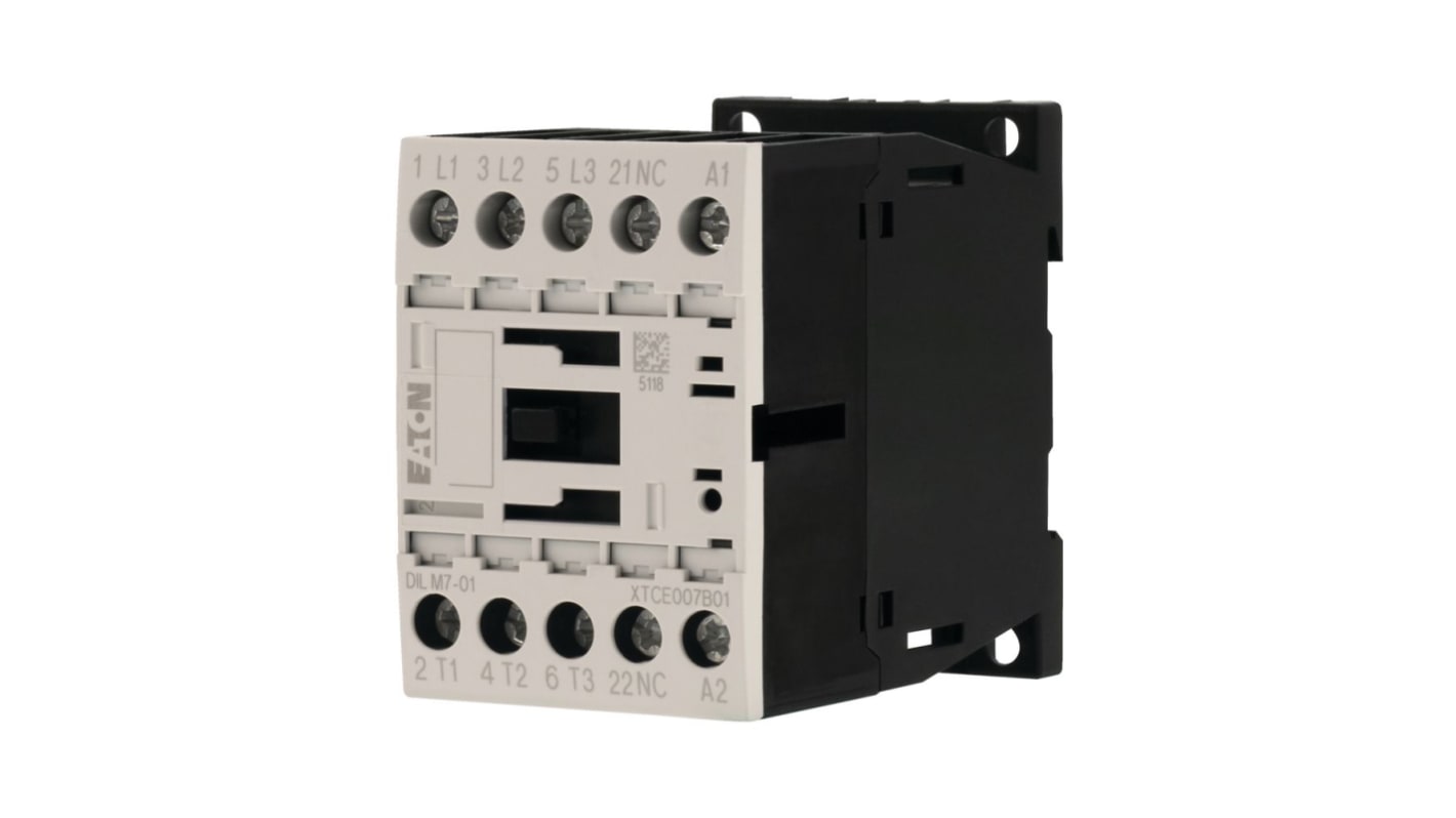 Eaton xStart DILM Contactor, 230 V ac Coil, 3-Pole, 7 A, 3 kW, 1NC, 400 V ac