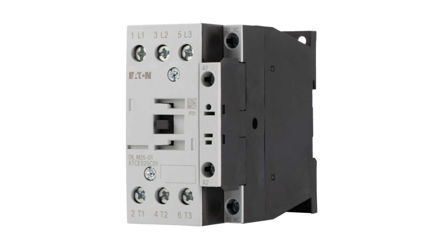 Eaton xStart DILMP Contactor, 110 V ac Coil, 3-Pole, 25 A, 11 kW, 3NO, 400 V ac